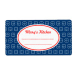 Blue Custom Kitchen Labels