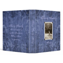 Blue Custom Photo Family History (1") binders