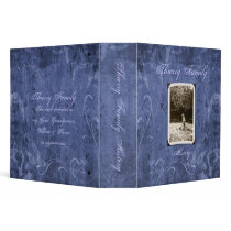 Blue Custom Photo Family History (2") binders
