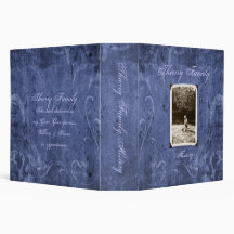Blue Custom Photo Family History (2") Binder