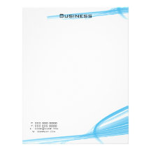 blue customized letterhead