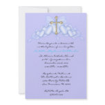 Blue CUTE Communion/Baptism Invite invitations