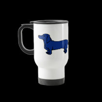 Blue Dachshund 2 mugs