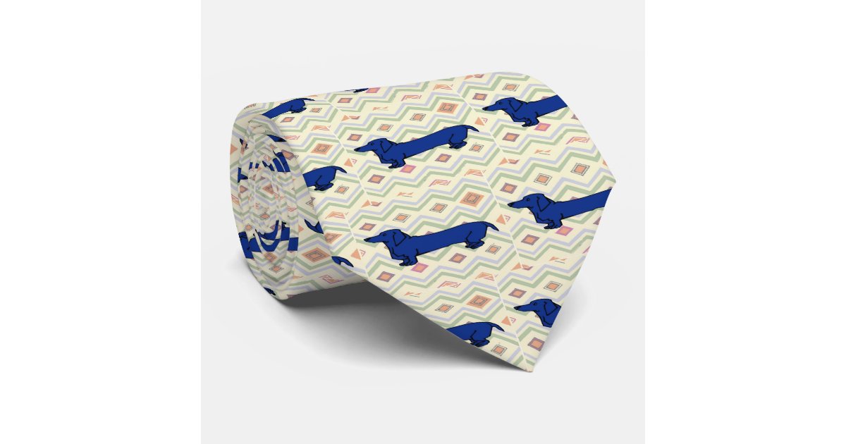 Blue Dachshund Neck Tie | Zazzle