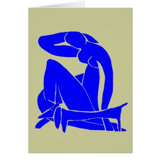 Blue Dachshund with Nude Card