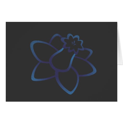 Blue Daffodil Greeting Card