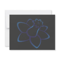 Blue Daffodil Custom Invite