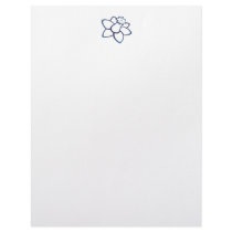 Blue Daffodil Personalized Letterhead