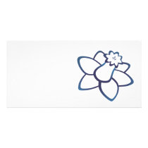 Blue Daffodil Customized Photo Card