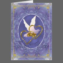 Blue Dahlia Dove - Thank You cards