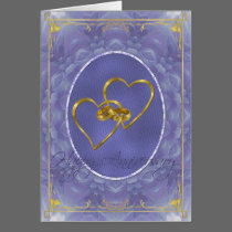Blue Dahlia Happy Anniversary cards
