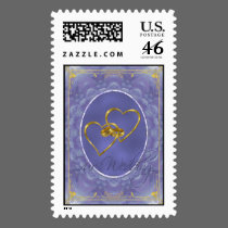 Blue Dahlia - Our Wedding stamps