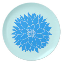 Blue Dahlia Plate plates