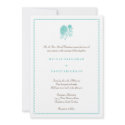 Blue dahlia simple elegance wedding invitation invitation