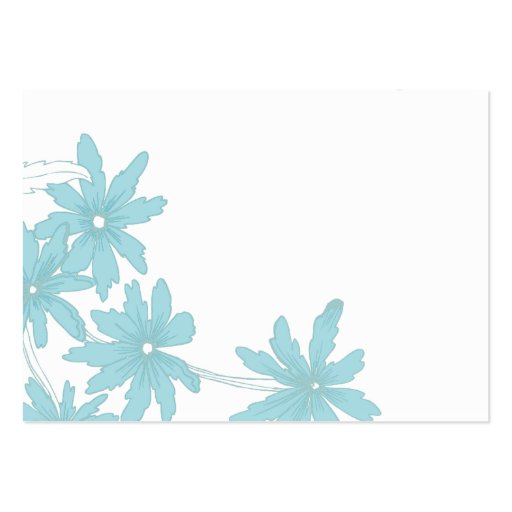 Blue Daisies Wedding Charity Favor Card Business Card (back side)