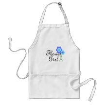 Blue Daisy Flower Girl Apron