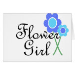 Blue Daisy Flower Girl Card