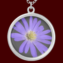 Blue Daisy Necklace Blue Daisy Gifts Keepsake necklaces