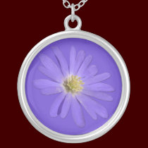 Blue Daisy Necklace Blue Daisy Gifts Keepsake necklaces
