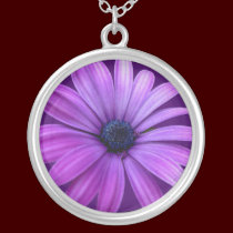 Blue Daisy Necklace Blue Purple Daisy Gifts necklaces