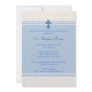 Blue Damask Baptism/Christening Invitation