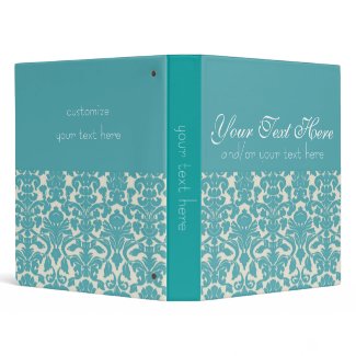 Blue Damask binder