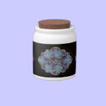 Blue Damask Floral candy jars