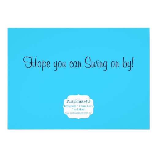 Blue Damask Mod Monkey Boys Birthday Party Invite
