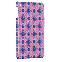 Blue Damask On Pink iPad Mini Case Template ipad mini cases
