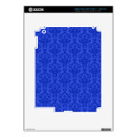 Blue Damask Pattern Decal For iPad 3
