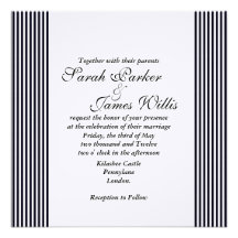 Blue damask Ribbon frame invite