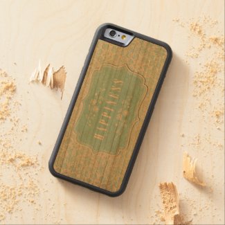 Blue Damasks Happiness Label Soft Carved® Cherry iPhone 6 Bumper Case