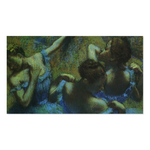 Blue Dancers by Edgar Degas Business Card Templates (back side)