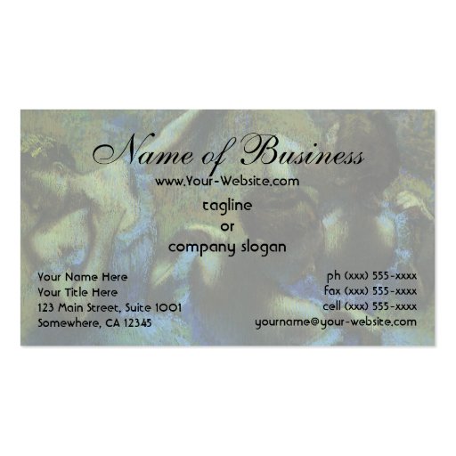 Blue Dancers by Edgar Degas Business Card Templates (front side)