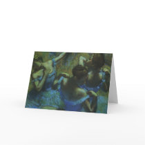 Blue Dancers by Edgar Degas Card