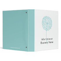 Blue Dandelion Flower Binder Design 1