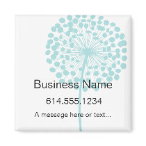 Blue Dandelion Flower Customizable Magnet