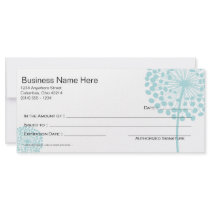 Blue Dandelion Flower Gift Certificate Design 3 Custom Rack Card
