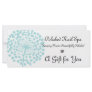 Blue Dandelion Flower Gift Certificate Rack Card Design
