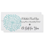 Blue Dandelion Flower Gift Certificate {Updated} rack cards