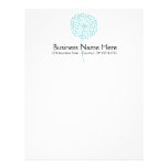 Blue Dandelion Flower Letterhead Design
