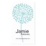 Blue Dandelion Flower Vertical Business Cards