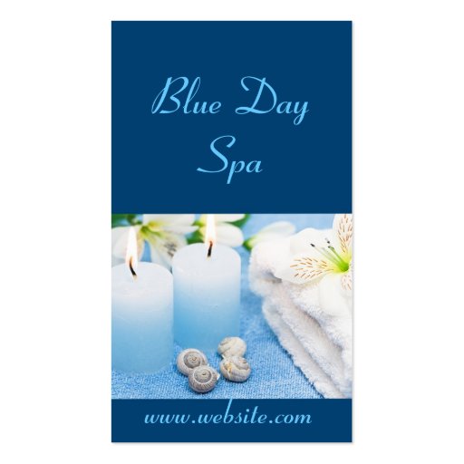 Blue Day Spa Business Card (front side)
