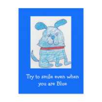 Blue days Postcard Mutz by KatAnnette Blue days Postcard Mutz