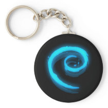 Blue Debian Swirl Keychains