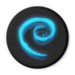 Blue Debian Swirl Fridge Magnets