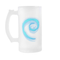 Blue Debian Swirl Coffee Mugs