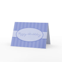 Blue Deco Birthday Card