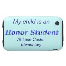 Blue Decorative Honor Student Cellphone Case iPhone 3 Tough Cover