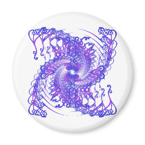 Blue Decorative Patterns: Vector Drawing magnets by spiritswitchboard Blue Decorative Patterns: Vector Drawing magnets
